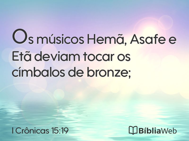 I Crônicas 15:19 em imagem para compartilhar
