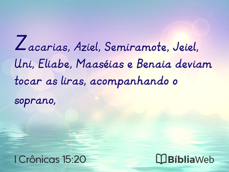 I Crônicas 15:20 em imagem para compartilhar