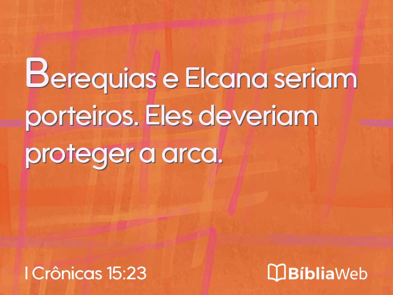 I Crônicas 15:23 em imagem para compartilhar