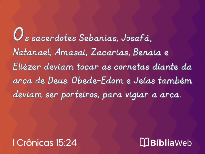 I Crônicas 15:24 em imagem para compartilhar