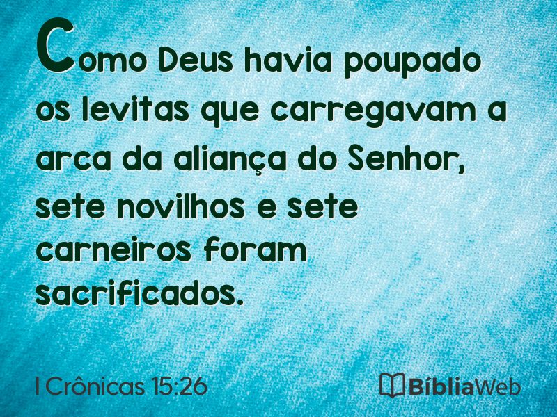I Crônicas 15:26 em imagem para compartilhar