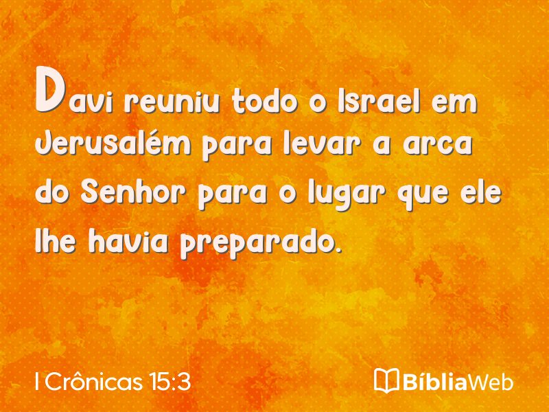 I Crônicas 15:3 em imagem para compartilhar