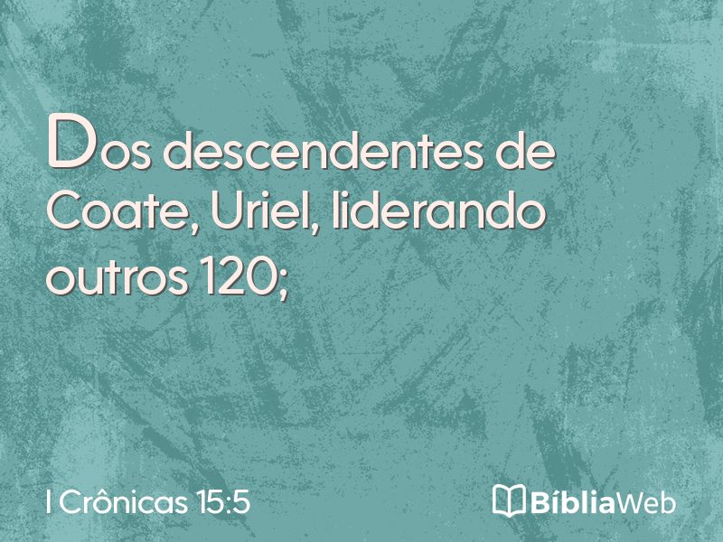 I Crônicas 15:5 em imagem para compartilhar