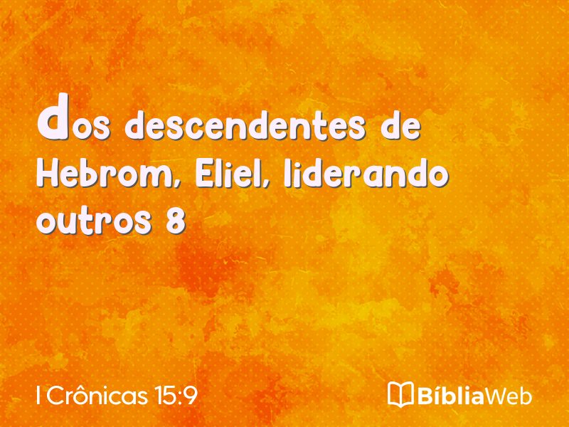 I Crônicas 15:9 em imagem para compartilhar