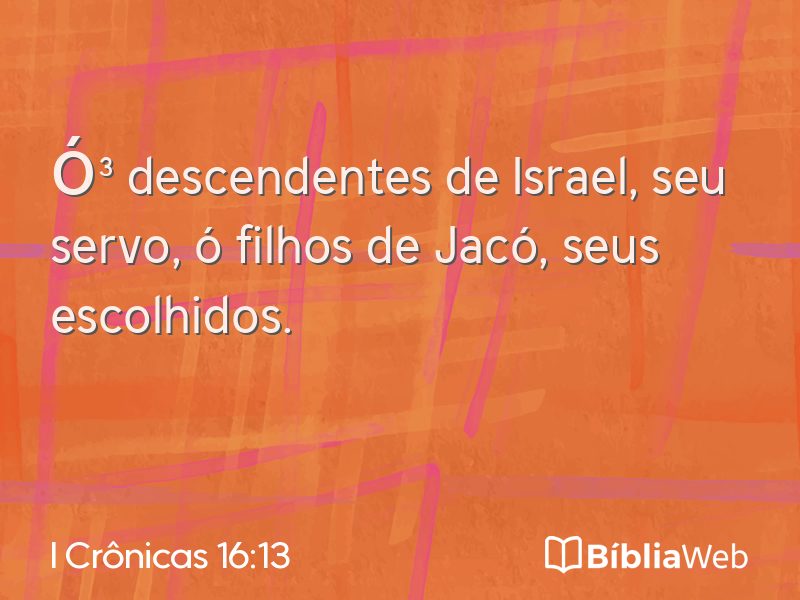 I Crônicas 16:13 em imagem para compartilhar