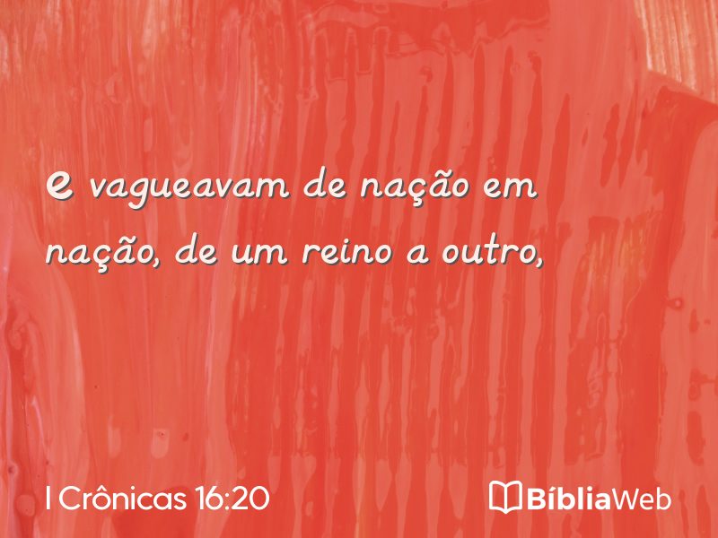 I Crônicas 16:20 em imagem para compartilhar
