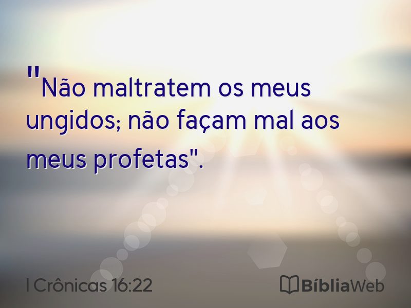 I Crônicas 16:22 em imagem para compartilhar
