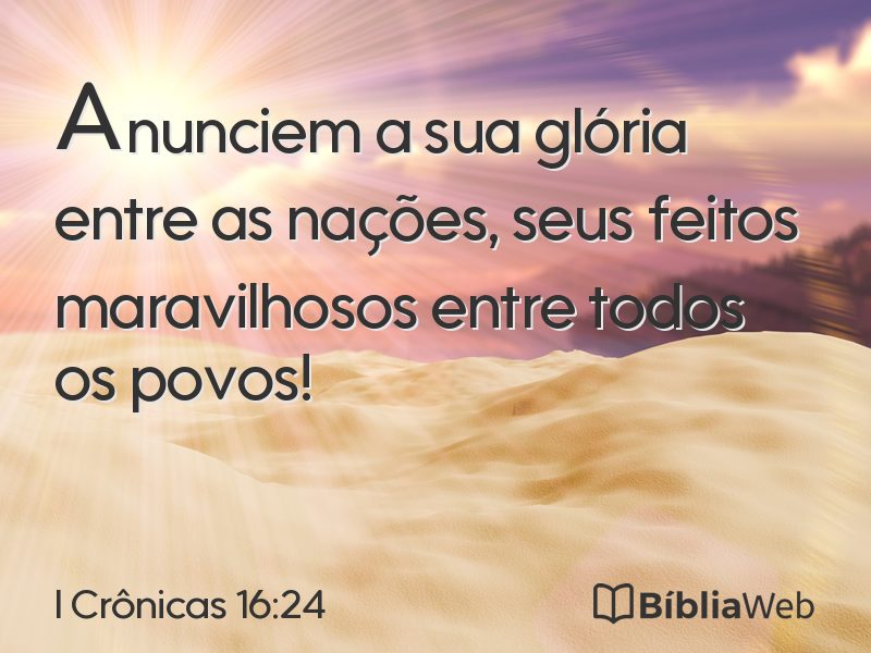 I Crônicas 16:24 em imagem para compartilhar