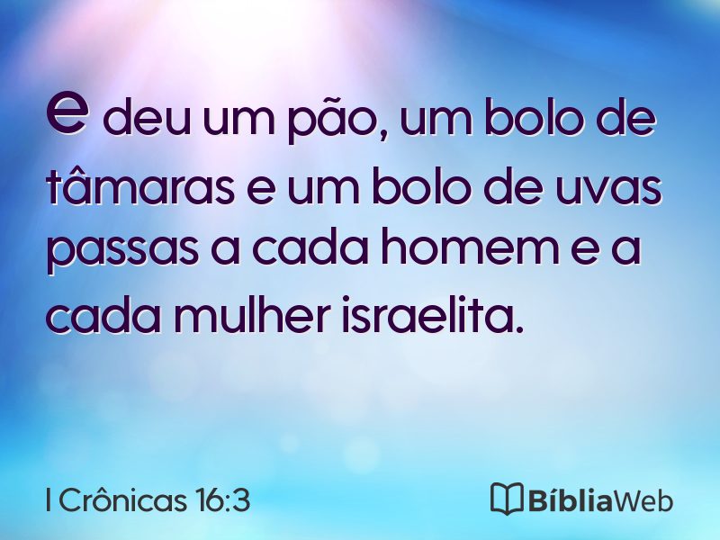 I Crônicas 16:3 em imagem para compartilhar