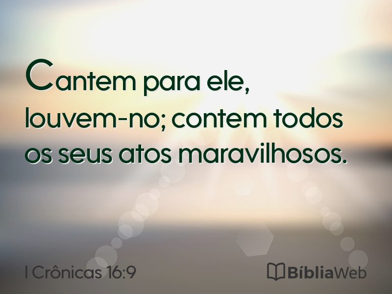 I Crônicas 16:9 em imagem para compartilhar