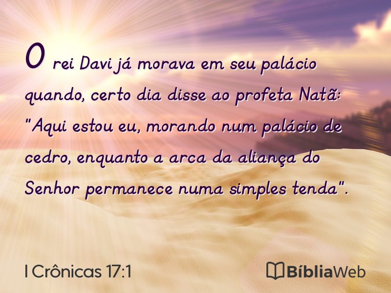 I Crônicas 17:1 em imagem para compartilhar