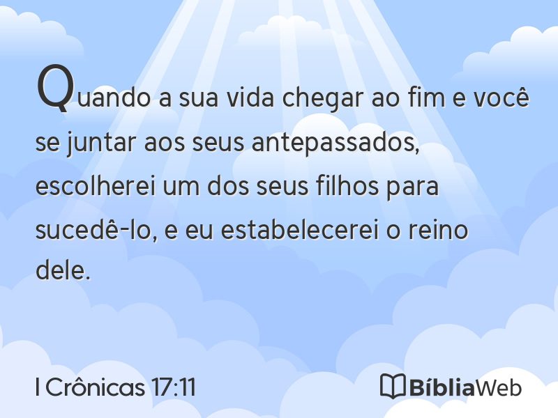 I Crônicas 17:11 em imagem para compartilhar