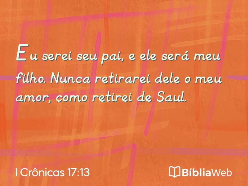 I Crônicas 17:13 em imagem para compartilhar