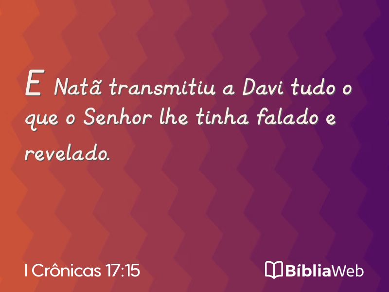 I Crônicas 17:15 em imagem para compartilhar