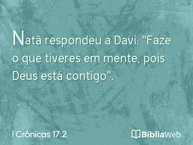 I Crônicas 17:2 em imagem para compartilhar