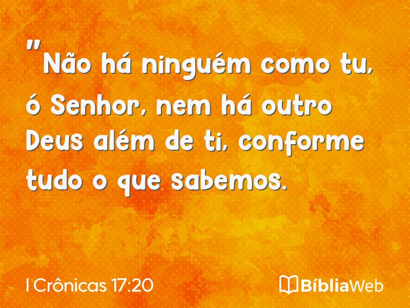 I Crônicas 17:20 em imagem para compartilhar