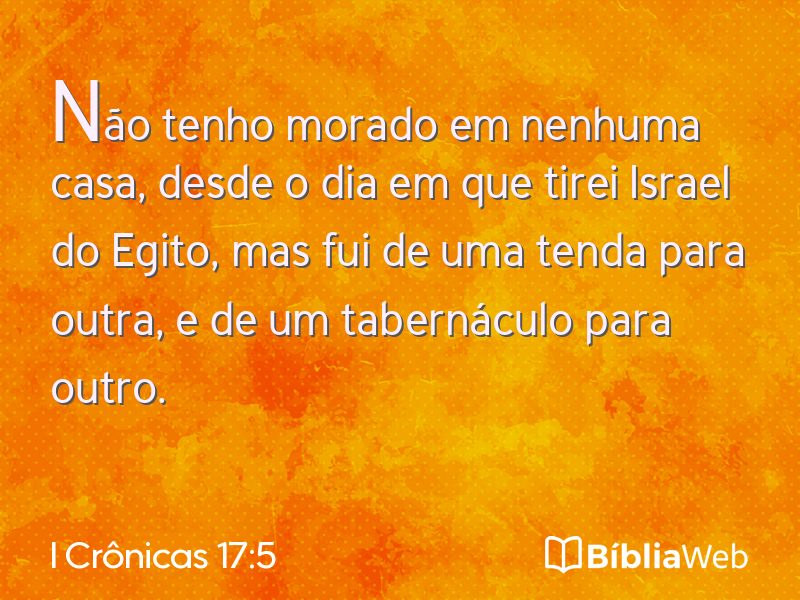 I Crônicas 17:5 em imagem para compartilhar