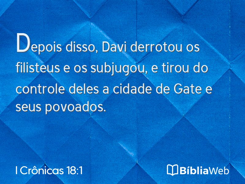 I Crônicas 18:1 em imagem para compartilhar