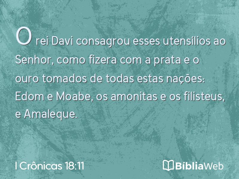 I Crônicas 18:11 em imagem para compartilhar