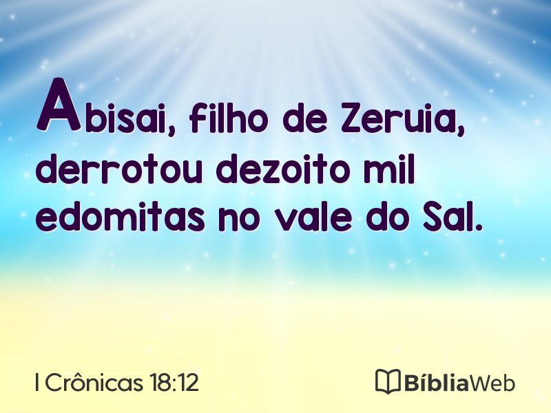 I Crônicas 18:12 em imagem para compartilhar
