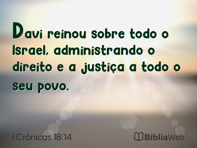 I Crônicas 18:14 em imagem para compartilhar