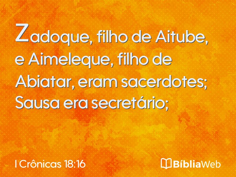 I Crônicas 18:16 em imagem para compartilhar