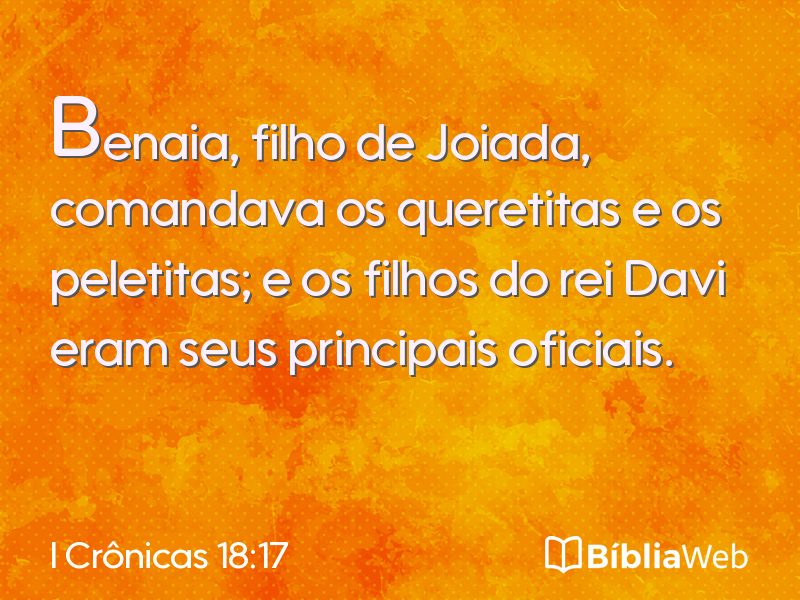 I Crônicas 18:17 em imagem para compartilhar
