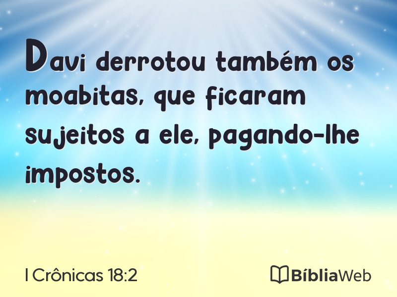 I Crônicas 18:2 em imagem para compartilhar