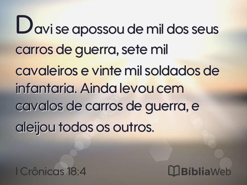 I Crônicas 18:4 em imagem para compartilhar