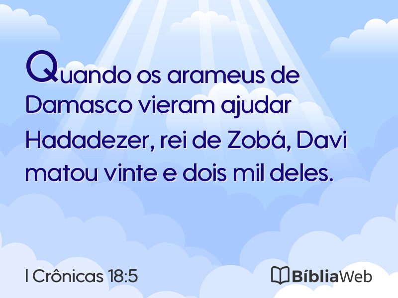 I Crônicas 18:5 em imagem para compartilhar