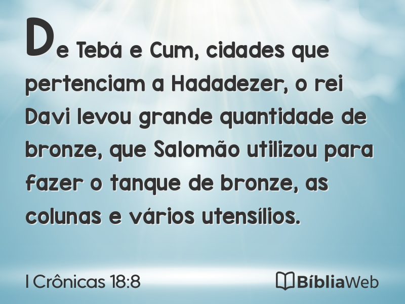 I Crônicas 18:8 em imagem para compartilhar