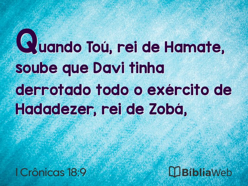 I Crônicas 18:9 em imagem para compartilhar