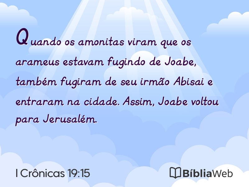 I Crônicas 19:15 em imagem para compartilhar