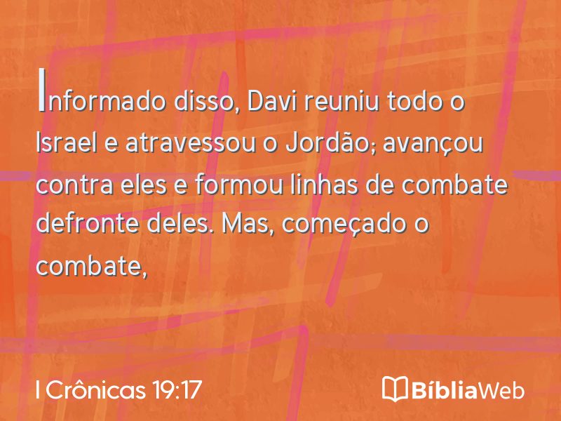 I Crônicas 19:17 em imagem para compartilhar
