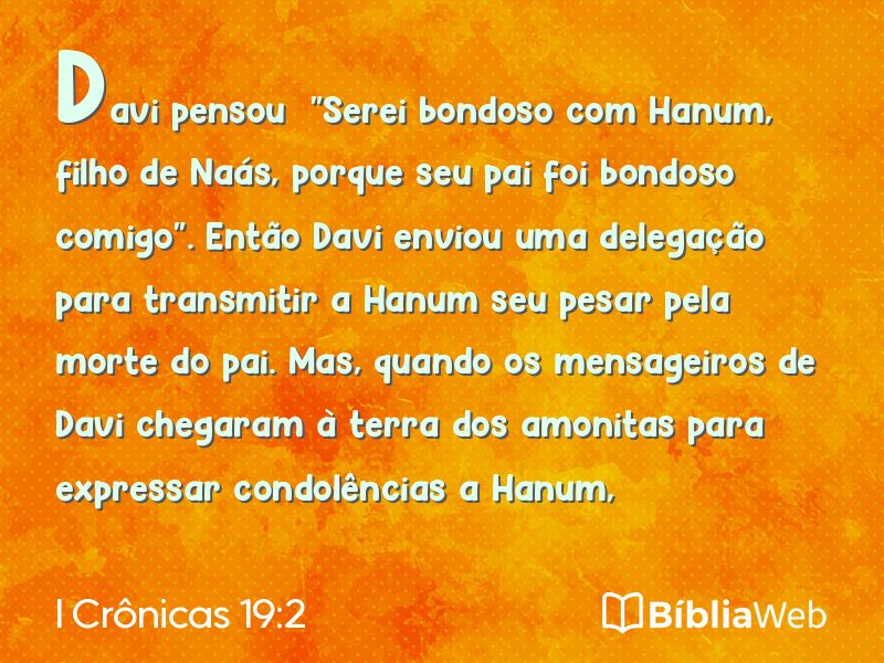 I Crônicas 19:2 em imagem para compartilhar