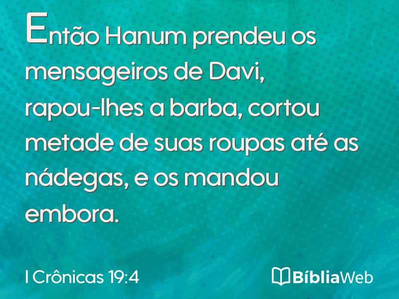 I Crônicas 19:4 em imagem para compartilhar