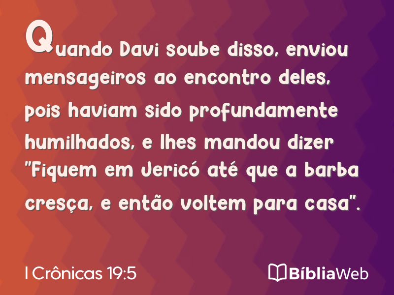 I Crônicas 19:5 em imagem para compartilhar