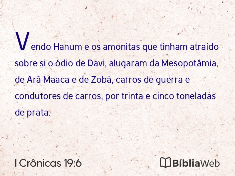 I Crônicas 19:6 em imagem para compartilhar