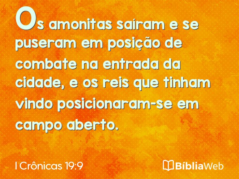 I Crônicas 19:9 em imagem para compartilhar