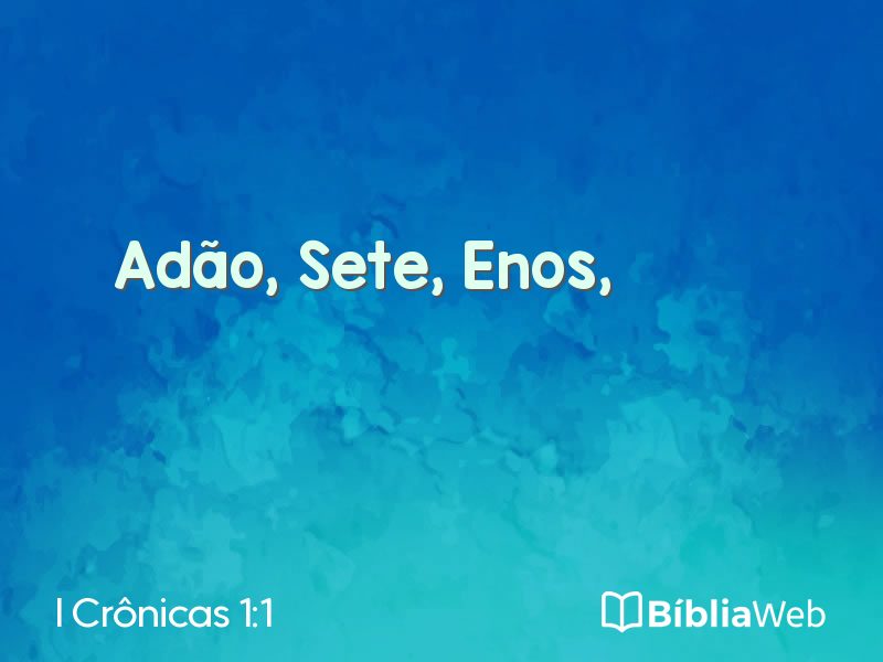 I Crônicas 1:1 em imagem para compartilhar