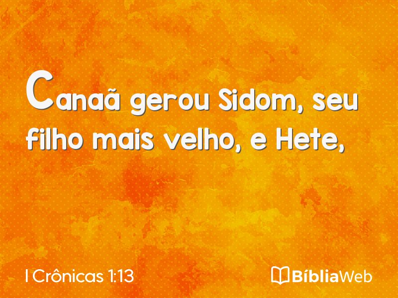 I Crônicas 1:13 em imagem para compartilhar