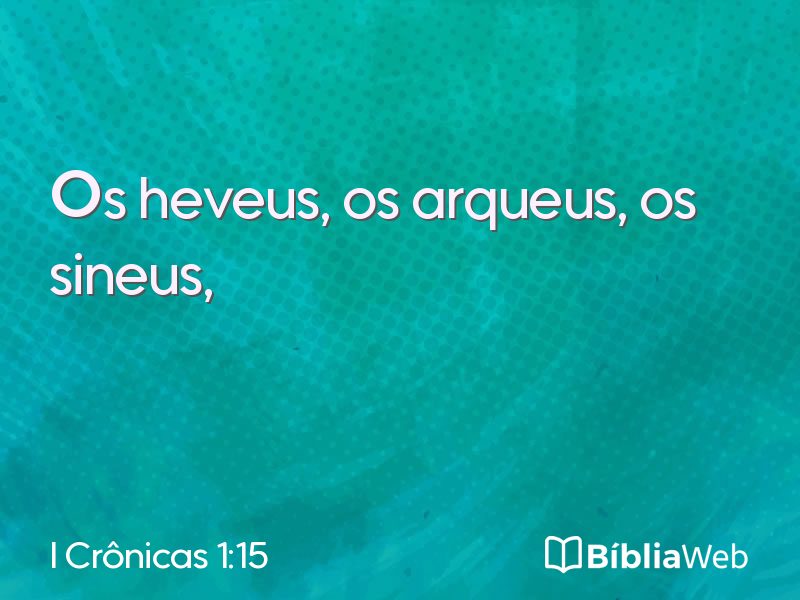 I Crônicas 1:15 em imagem para compartilhar