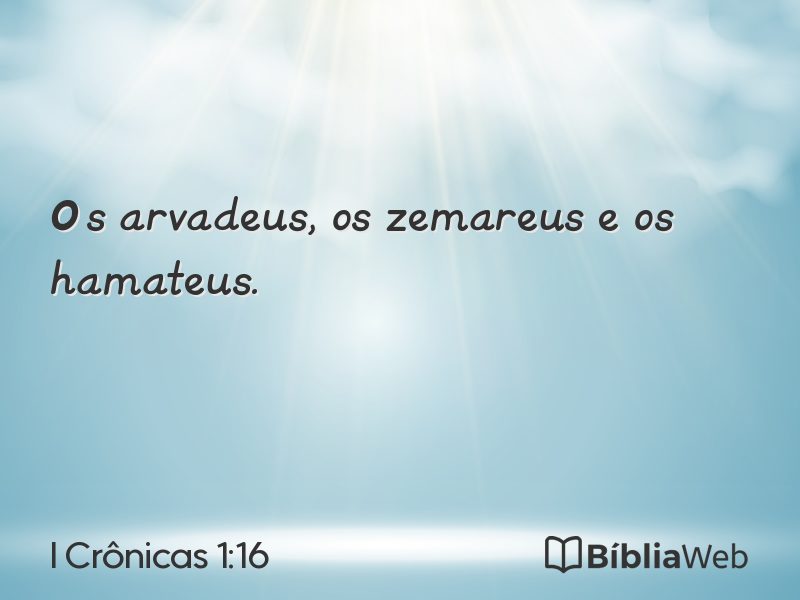 I Crônicas 1:16 em imagem para compartilhar