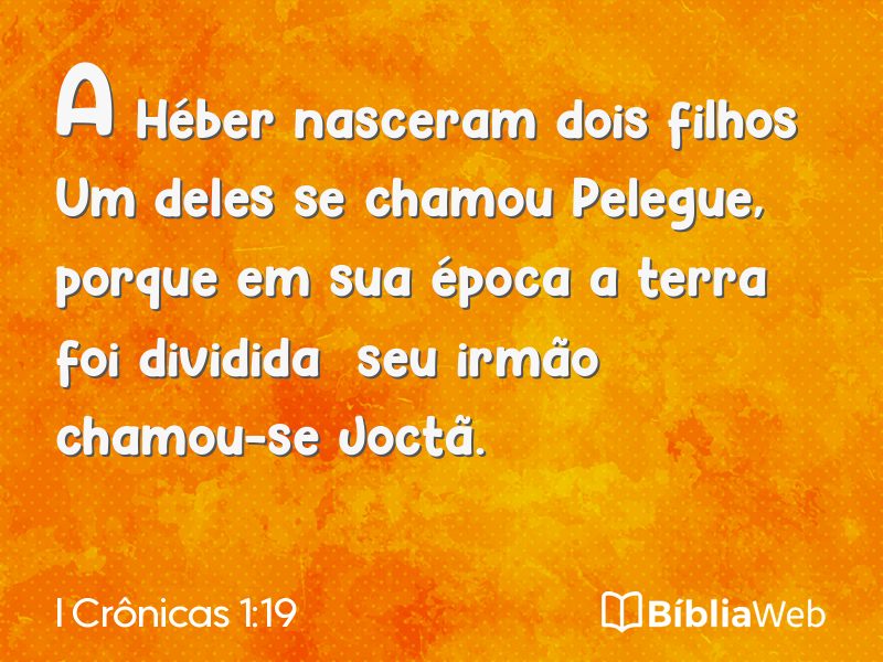 I Crônicas 1:19 em imagem para compartilhar