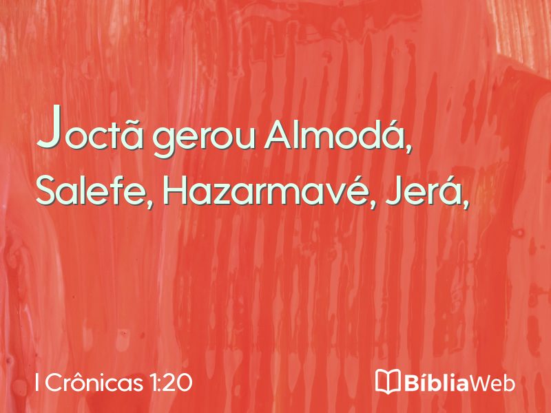 I Crônicas 1:20 em imagem para compartilhar