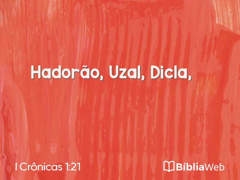 I Crônicas 1:21 em imagem para compartilhar