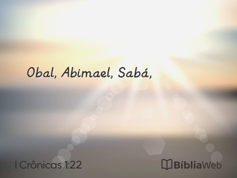 I Crônicas 1:22 em imagem para compartilhar