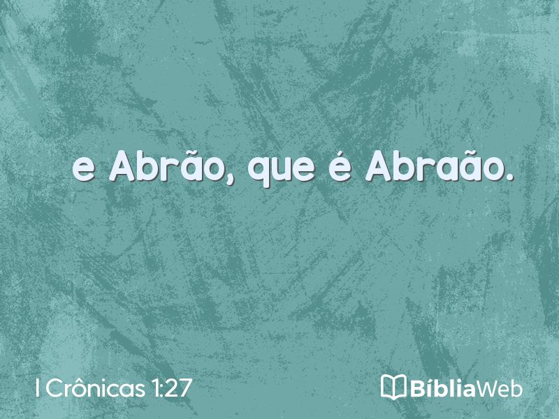 I Crônicas 1:27 em imagem para compartilhar