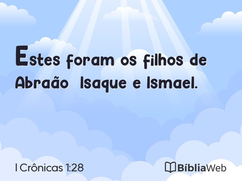 I Crônicas 1:28 em imagem para compartilhar