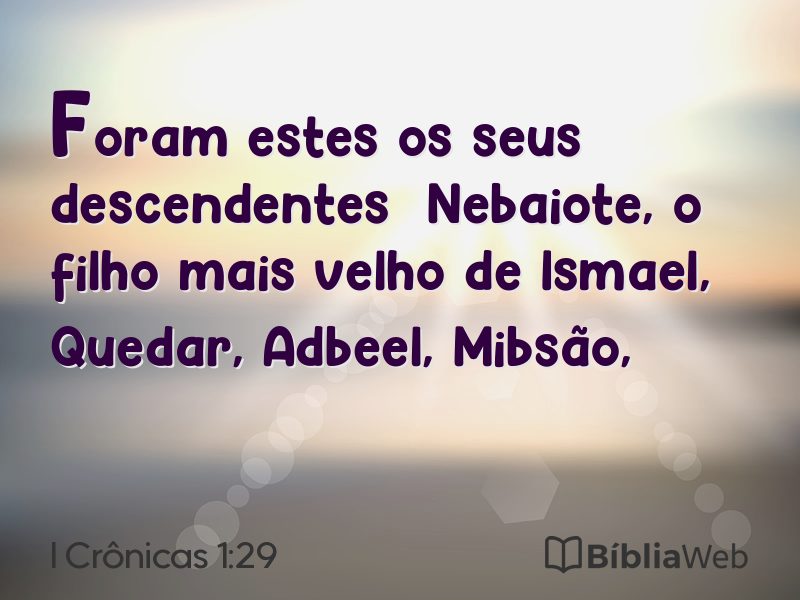 I Crônicas 1:29 em imagem para compartilhar
